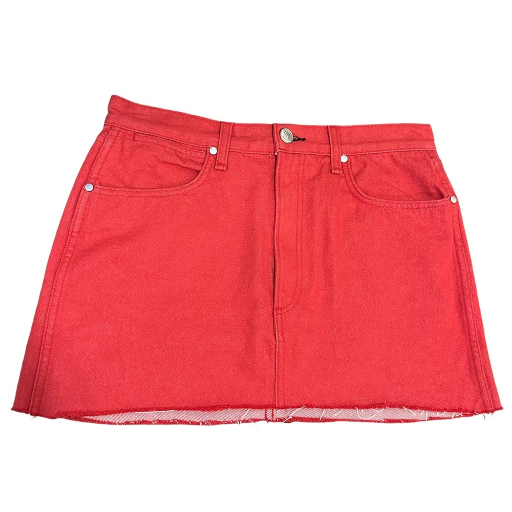Rag & Bone Micro Mini Skirt w/ Raw Hem Cotton 29